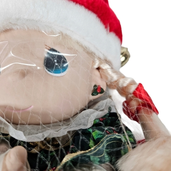 NWT Vintage‎ 90s Precious Moments Christmas Eve Doll in Christmas Stocking - Picture 5 of 9